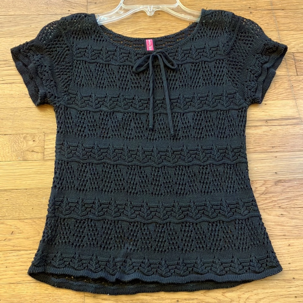 Black Crochet Top